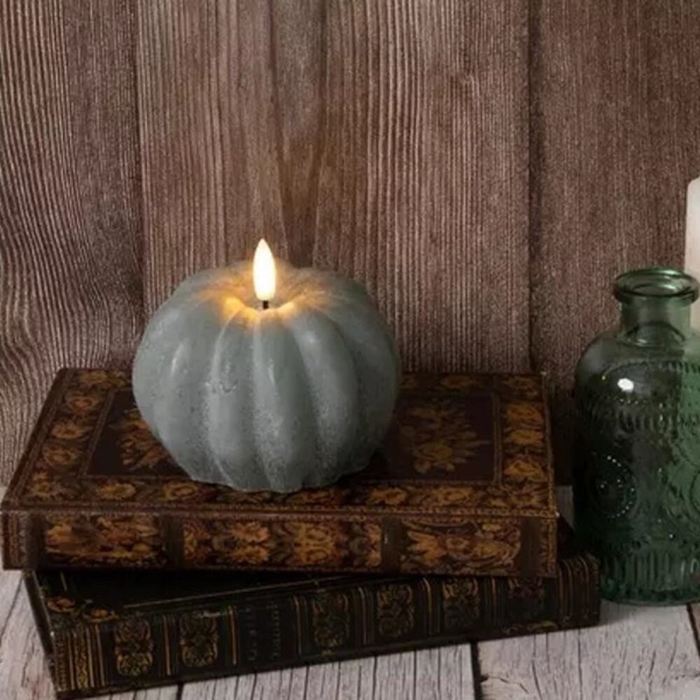 NEW Hobby Lobby Pumpkin LED Candle Green Viral